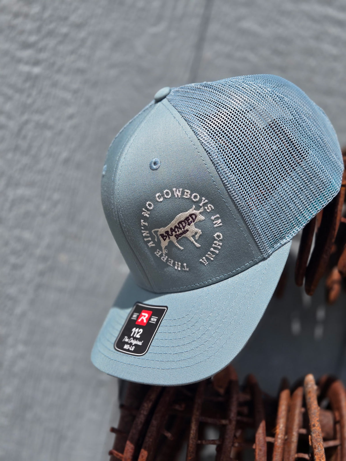Ain’t No Cowboys Branded Denim Logo Ball Caps