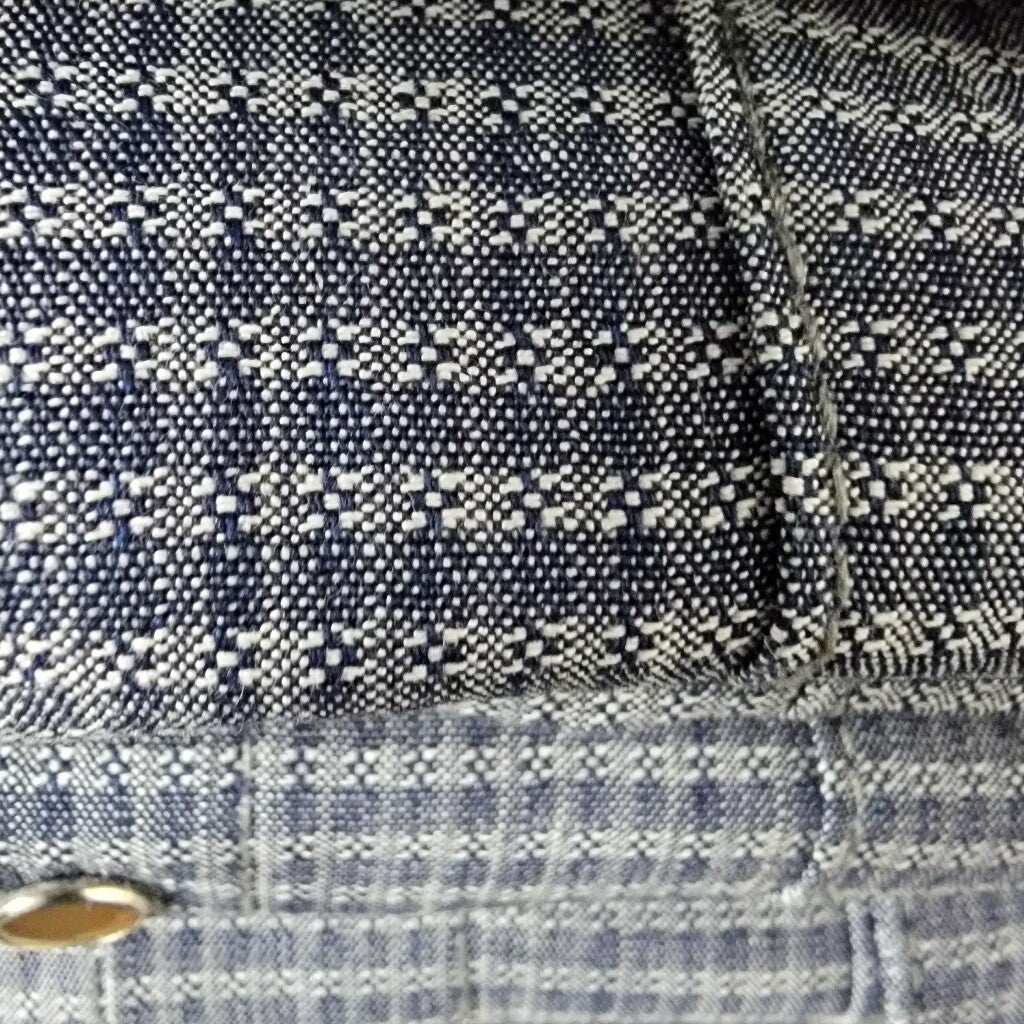 7 oz. Checkered Cone Chambray Long Sleeve Pearl Snap Shirt
