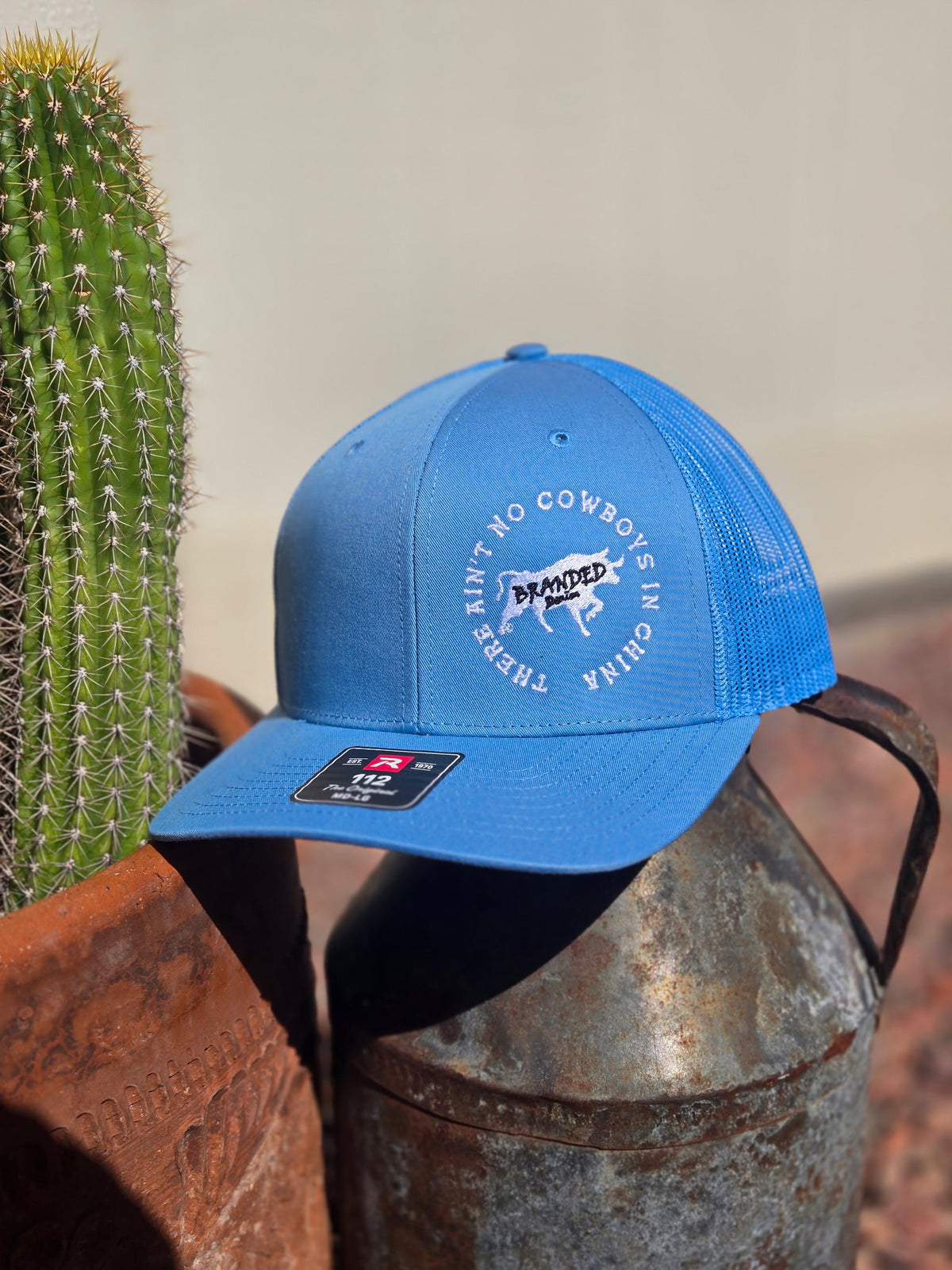 Ain’t No Cowboys Branded Denim Logo Ball Caps