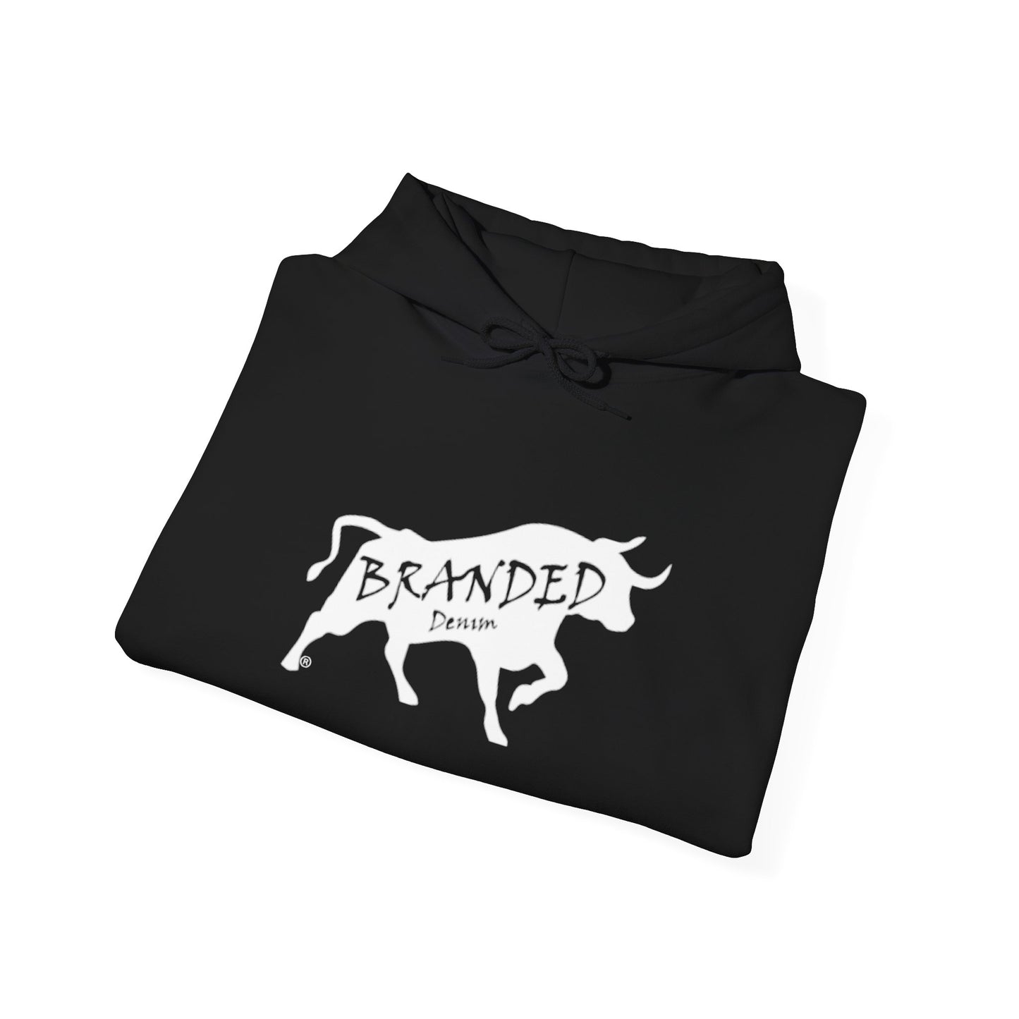 Branded Denim Logo Hoodie