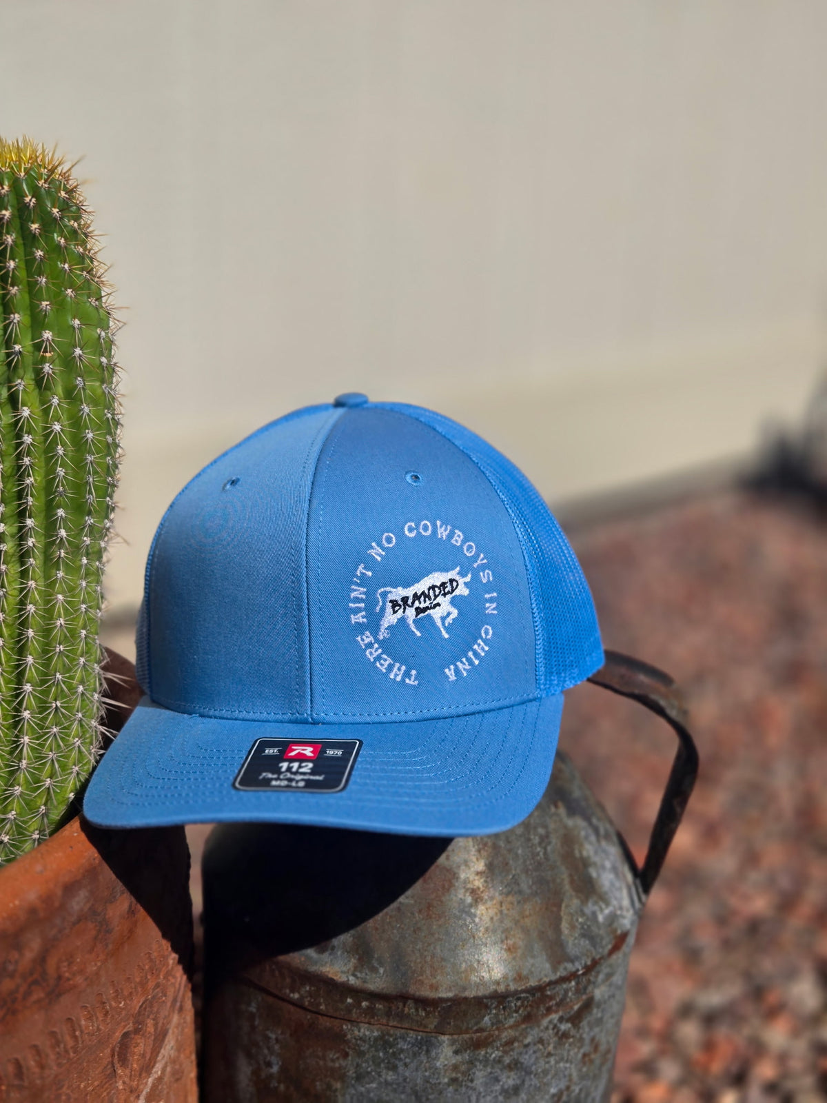 Ain’t No Cowboys Branded Denim Logo Ball Caps