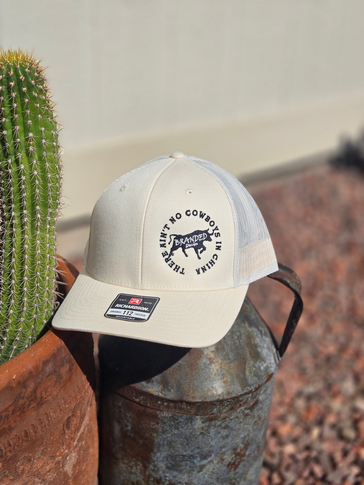 Ain’t No Cowboys Branded Denim Logo Ball Caps