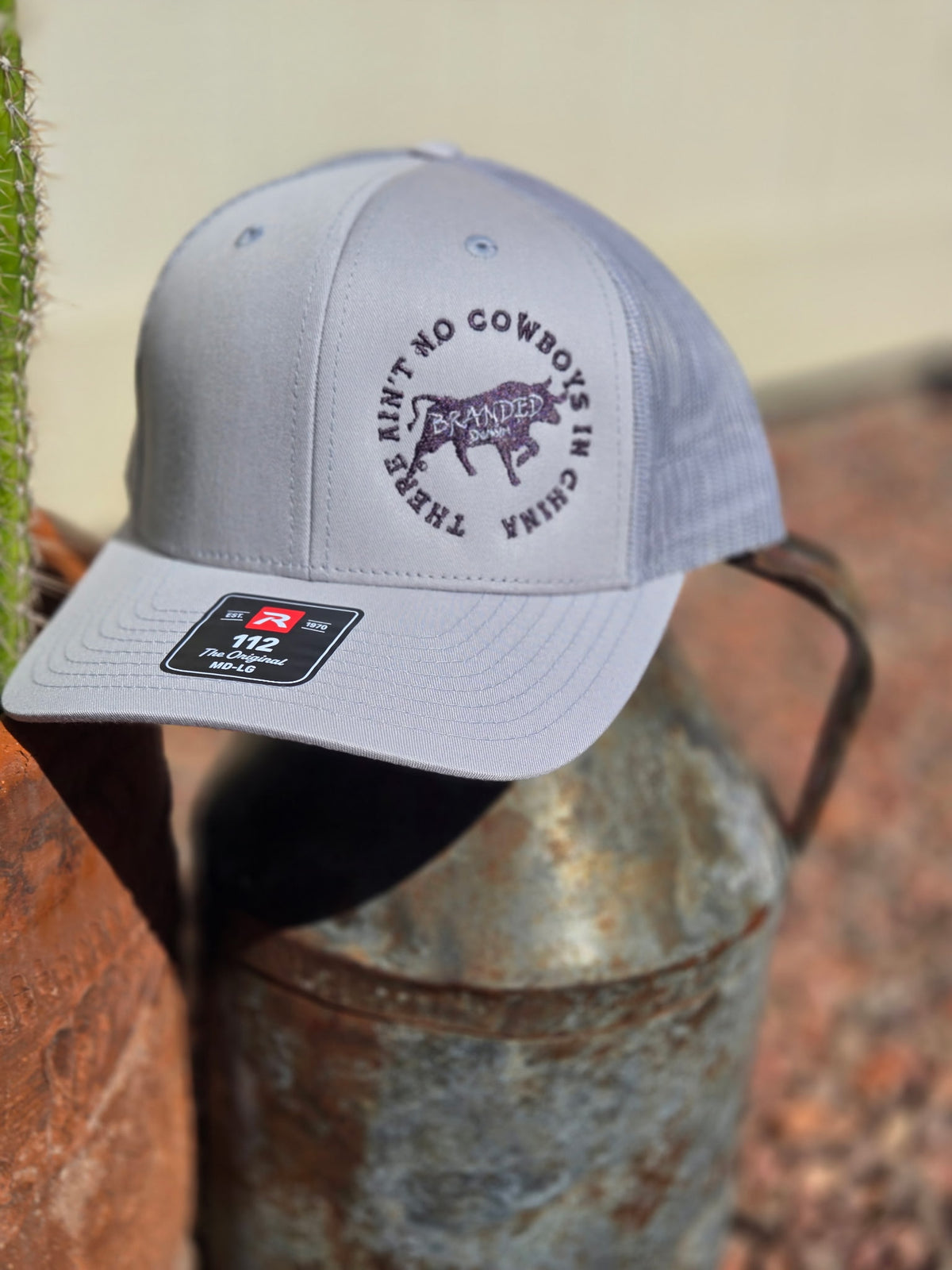 Ain’t No Cowboys Branded Denim Logo Ball Caps
