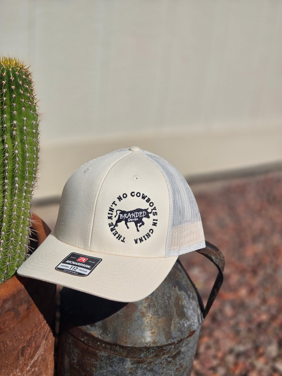 Ain’t No Cowboys Branded Denim Logo Ball Caps